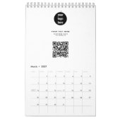 QR Code Business-Logo Modernes Minimalistisches Co Kalender (Mär 2027)