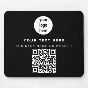QR Code Business-Logo Modernes Minimalistisches Co Mousepad