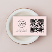 QR-Code-Business-Logo | Modernes Rosa Visitenkarte