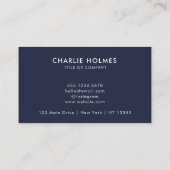 QR-Code-Business-Logo | Navy Modern Beruflich Visitenkarte (Rückseite)