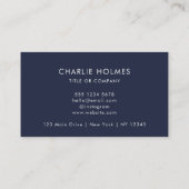 QR-Code-Business-Logo | Navy Modern Beruflich Visitenkarte (Rückseite)