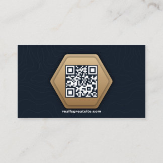 QR-Code-Business-Logo | Navy Modern Beruflich Visitenkarte