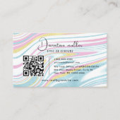 QR Code Business Logo Opal Stein Visitenkarte (Vorderseite)