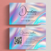 QR Code Business Logo Opal Stein Visitenkarte