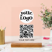 QR-Code Business-Logo-Prüfung Acrylschild