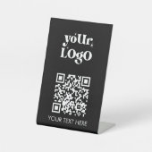 QR-Code Business-Logo-Prüfung Sockelschild (Vorderseite)
