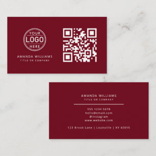QR-Code-Business-Logo   Red Modern Beruflich Visitenkarte