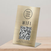 QR-Code Business-Logo-Scan für Wifi, um Gold zu ve Sockelschild
