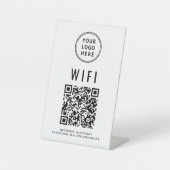 QR-Code Business-Logo-Scan für WiFi Verbindung her Sockelschild (Vorderseite)
