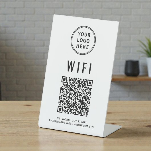 QR-Code Business-Logo-Scan für WiFi Verbindung her Sockelschild