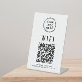 QR-Code Business-Logo-Scan für WiFi Verbindung her Sockelschild