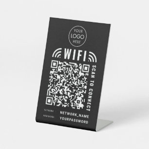 QR-Code Business-Logo-Scan für Wifi Verbindung Sch Sockelschild