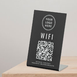 QR-Code-Business-Logo-Scan für Wifi-Verbindung Sockelschild