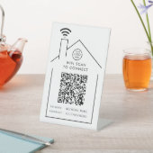 QR-Code-Business-Logo-Scan für WiFi-Verbindungen Sockelschild (In SItu)