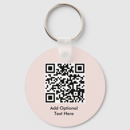 QR-Code Business-Logo-Schlüsselanhänger | Rosa Schlüsselanhänger (Vorderseite)