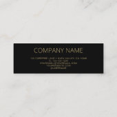 QR Code Business-Logo Schwarz Mini Visitenkarte (Rückseite)