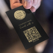 QR Code Business-Logo Schwarz Visitenkarte