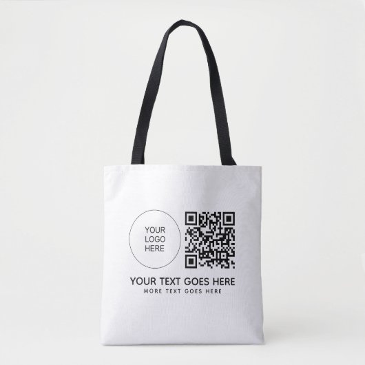 QR-Code Business-Logo-Single Seitenaufdruck-Schuld Tasche (Vorderseite)