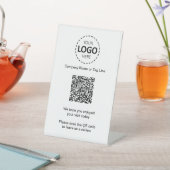 QR Code Business Logo, Verlass einer Überprüfung Sockelschild (In SItu)
