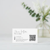 QR-Code-Business-Logo Visitenkarte (Stehend Vorderseite)