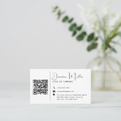 QR-Code-Business-Logo Visitenkarte (Stehend Vorderseite)