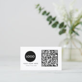 QR-Code-Business-Logo Visitenkarte (Stehend Vorderseite)