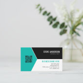 QR-Code-Business-Logo Visitenkarte (Stehend Vorderseite)