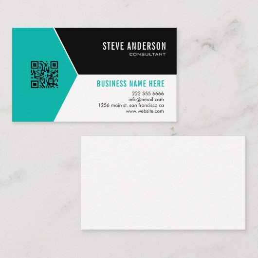 QR-Code-Business-Logo Visitenkarte (Vorne/Hinten)