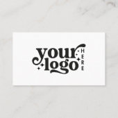 QR Code Business-Logo Weiß, modern Beruflich Visitenkarte (Rückseite)