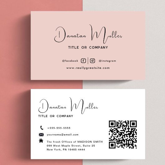 QR-Code-Business-Logo | Weiß Visitenkarte