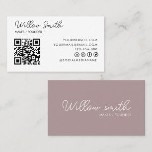 QR-Code-Business-Logo White Modern Beruflich Visitenkarte