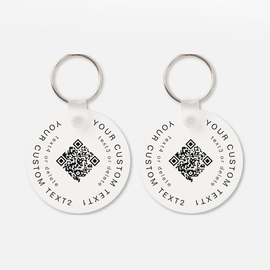 QR Code Business-Markenbezeichnung für Unternehmen Schlüsselanhänger