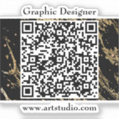 QR-Code Business Marketing Werbeaktion Aufkleber (Vorderseite)