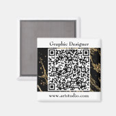 QR-Code Business Marketing Werbeaktion Magnet (Vorderseite/Rückseite)