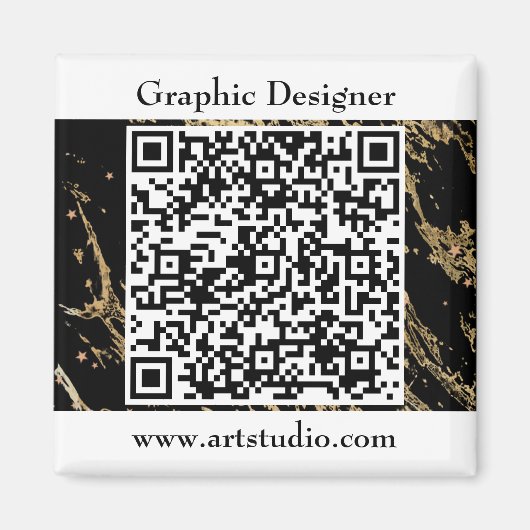 QR-Code Business Marketing Werbeaktion Magnet (Vorne)