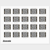 QR-Code Business Marketing Werbeaktion Quadratischer Aufkleber (Blatt)