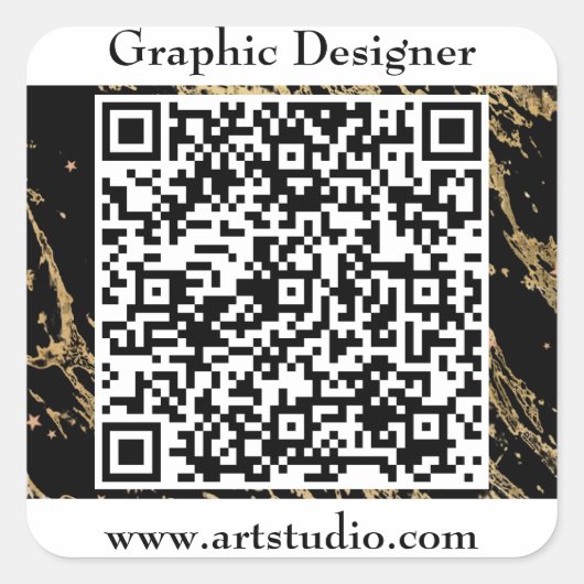 QR-Code Business Marketing Werbeaktion Quadratischer Aufkleber (Vorderseite)