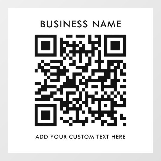 QR-Code | Business Minimal White Scannable Round W Fensteraufkleber (Blatt)