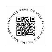 QR-Code | Business Modern Minimalistische einfache Gummistempel (Prägung)