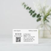 QR-Code Business Monogramm Visitenkarte (Stehend Vorderseite)