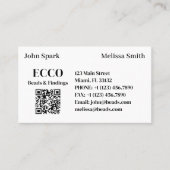 QR-Code Business Monogramm Visitenkarte (Vorderseite)