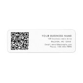 QR Code Business Name Phone Number Return Address (Vorne)
