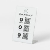 QR Code Business Pedestal Sign Sockelschild (Vorderseite)