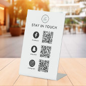 QR Code Business Pedestal Sign Sockelschild