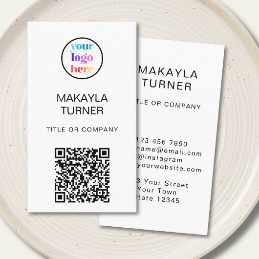 QR Code Business Professional Logo Business Card Visitenkarte