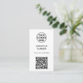 QR-Code Business Professional Logo Visitenkarte (Stehend Vorderseite)