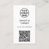 QR-Code Business Professional Logo Visitenkarte (Vorderseite)