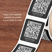 QR-Code Business Quadrat Schwarz Quadratischer Aufkleber