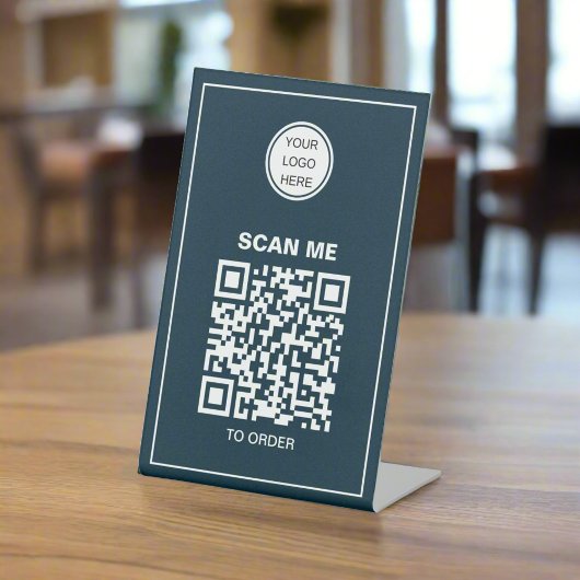 QR-Code Business-Restaurant Bestellung Sockelschild