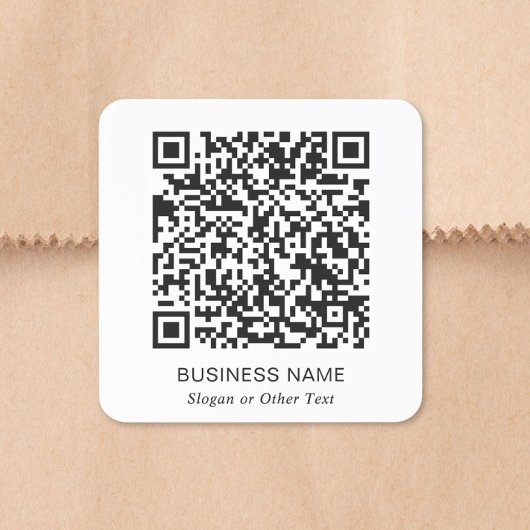 QR-Code Business Square Quadratischer Aufkleber